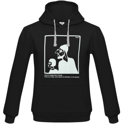 Толстовка с капюшоном «Леон», черная-0