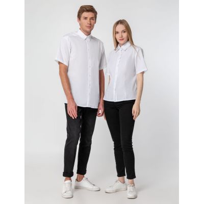 Рубашка мужская с коротким рукавом Collar, белая-6