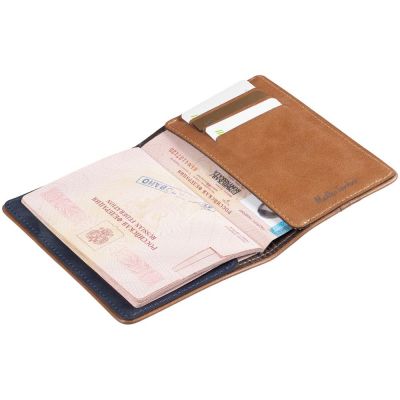 Обложка для паспорта Kalsa Palermo, синяя-3