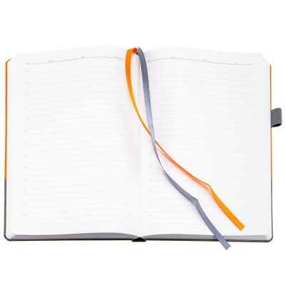 Ежедневник Horizon, недатированный, серый с оранжевым-7