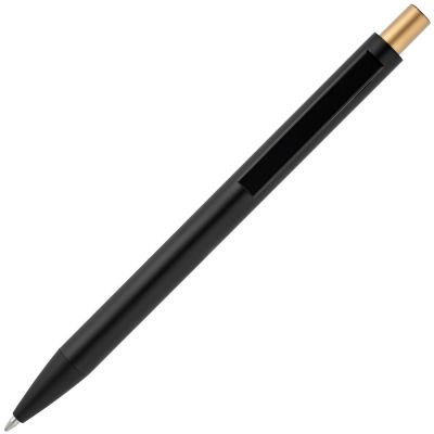 Ручка шариковая Chromatic, черная с золотистым-2