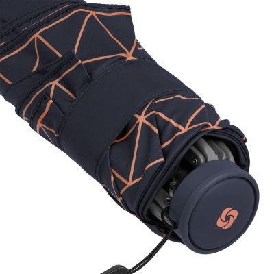 Зонт складной Up Way, механический, синий с оранжевым-5