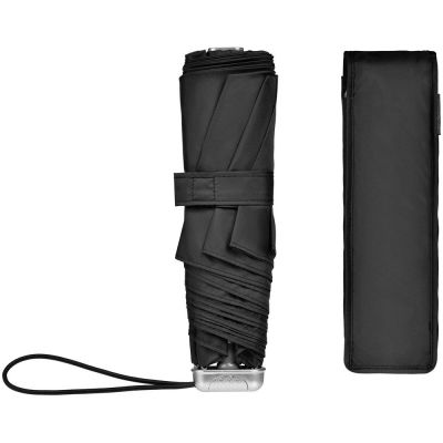 Складной зонт Alu Drop S, 3 сложения, механический, черный-3