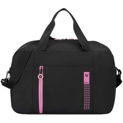Сумка дорожная Compact Neon, черная с розовым-1