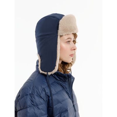 Шапка-ушанка Wasa, темно-синяя-11