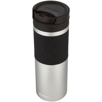 Термостакан Twistseal Glaze, вакуумный, серебристый-0