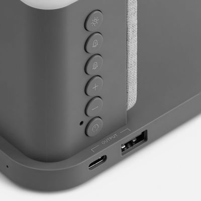 Зарядная станция с часами и подсветкой Large Charge ver.2, серая-4