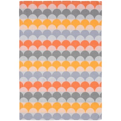 Полотенце кухонное Lamella, серое с оранжевым-1