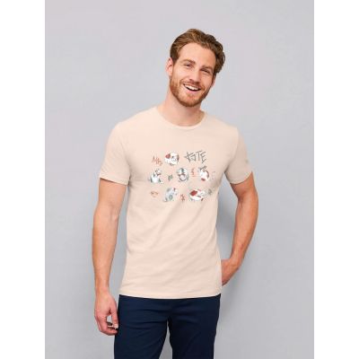 Футболка мужская «Котэ», розовая-0