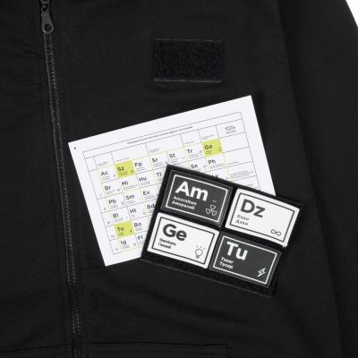 Толстовка с патчами «Химия состояний», черная-5