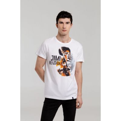 Футболка «Меламед. Jimi Hendrix», белая-0