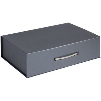 Коробка Case, подарочная, темно-серебристая-0