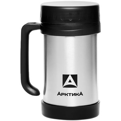 Термокружка с ручкой «Арктика 500», стальная-0