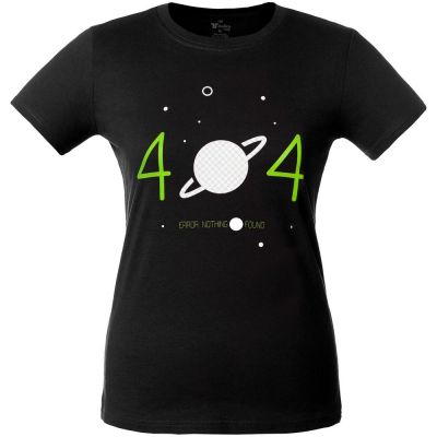 Футболка женская Nothing Found, черная-0