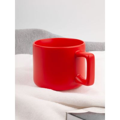 Чашка Jumbo в коробке матовая, красная-4