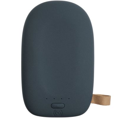 Аккумулятор с беспроводной зарядкой Pebble Wireless 9000 мАч, серо-синий-3