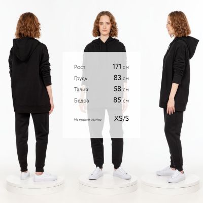 Худи унисекс H2, черное-3