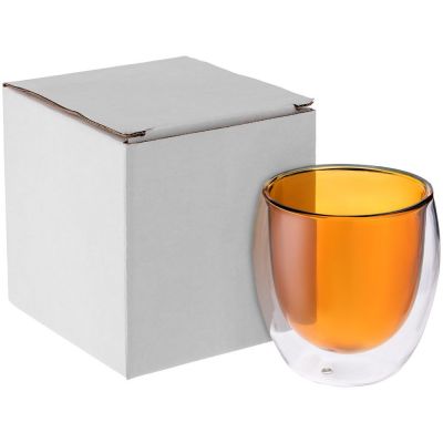 Стакан с двойными стенками Glass Bubble, желтый-2