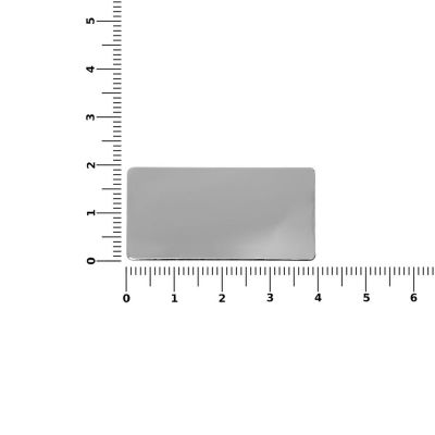 Значок Magnet Matto, серебристый глянцевый-3