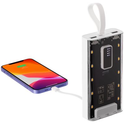 Аккумулятор Trellis Flat 10000 мАч, белый-5