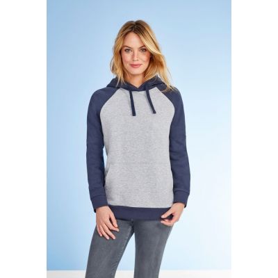 Толстовка унисекс Seattle, серый меланж с бордовым-4