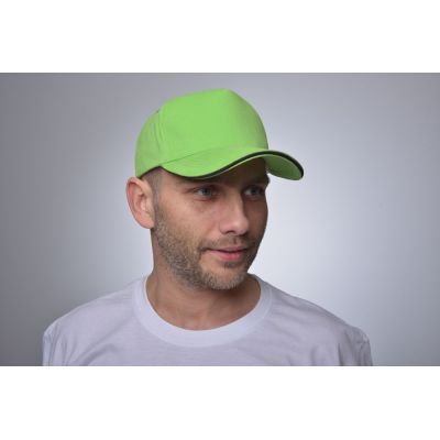 Бейсболка Unit Classic, черная с белым кантом-2