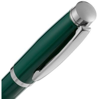 Ручка шариковая Letra Chrome, глянцевая, темно-зеленая-3