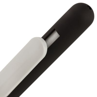 Ручка шариковая Swiper Soft Touch, черная с белым-3