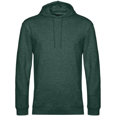 Толстовка с капюшоном унисекс Hoodie, темно-зеленый меланж-0