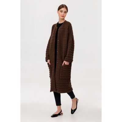 Кардиган женский Warmheart, коричневый-1
