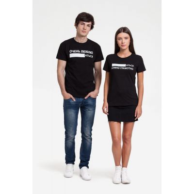 Футболка «Очень люблю ...аться», черная-4