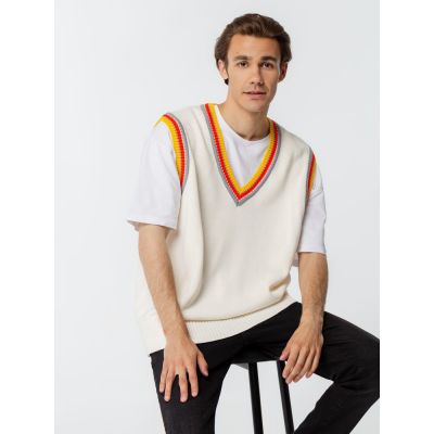 Жилет оверсайз унисекс Cornell в сумке, молочно-белый-12