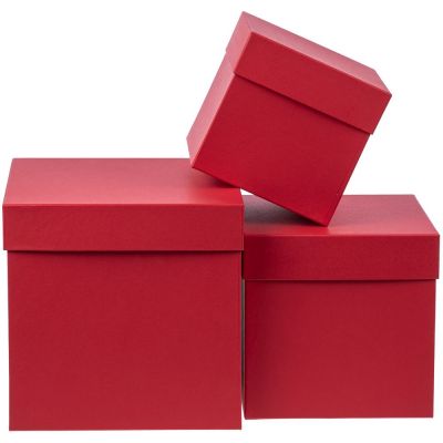 Коробка Cube, M, красная-3