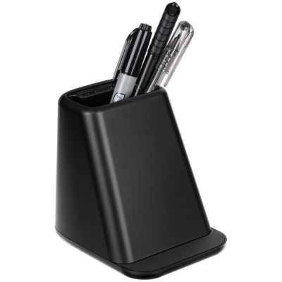 Настольный органайзер с зарядкой, лампой, вентилятором и подсветкой логотипа powerTower, черный-2