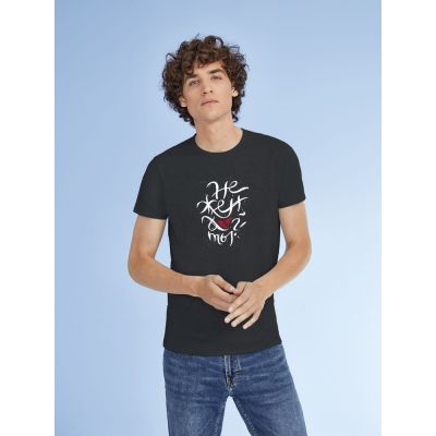 Футболка «Нежен», черный меланж-2