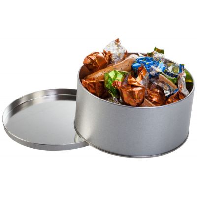 Коробка Pragmax M, круглая, серебристая-2