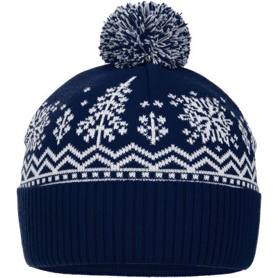 Шапка Elnik, синяя с молочно-белым-1