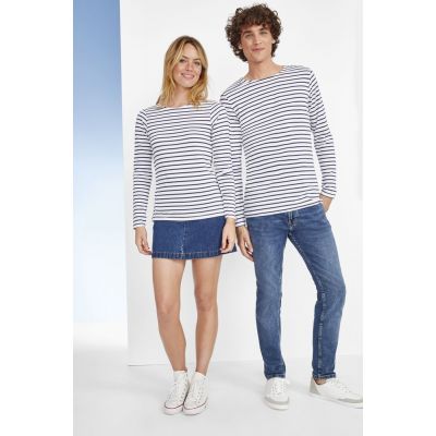 Футболка женская Marine Women, белая с темно-синим-4