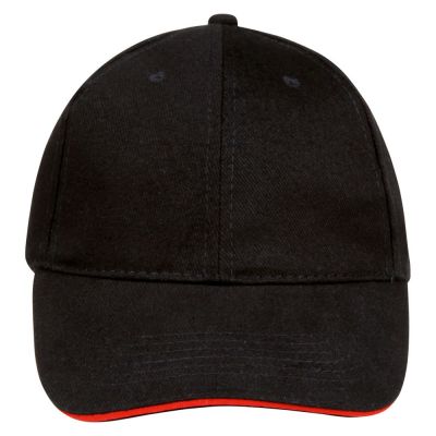 Бейсболка Buffalo, черная с красным-1