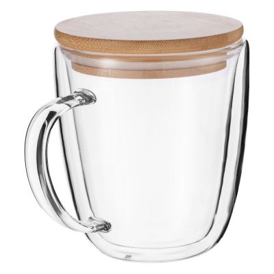 Кружка с двойными стенками Kupla с бамбуковой крышкой-2