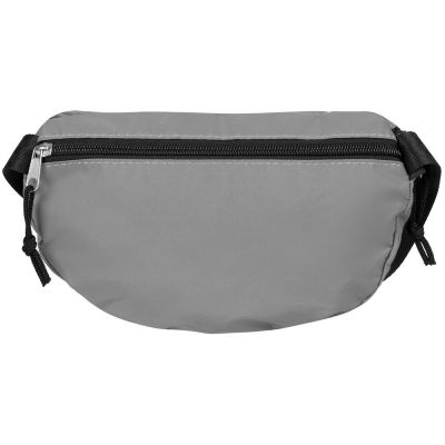 Поясная сумка Manifest из светоотражающей ткани, серая-2