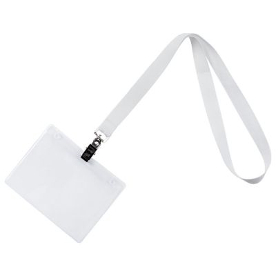 Лента для бейджа Neckband, белая-1