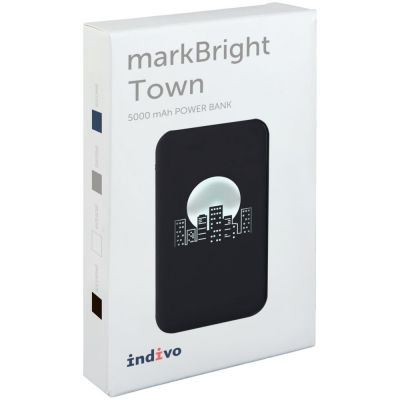 Аккумулятор с подсветкой markBright Town, 5000 мАч, серый-5
