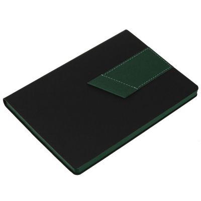 Ежедневник Bookmark, недатированный, черный с зеленым-2