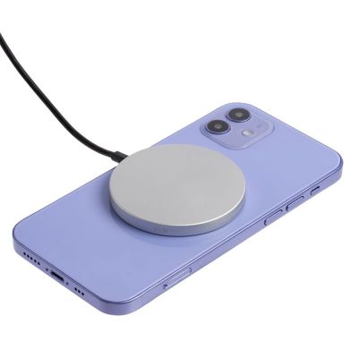 Магнитное зарядное устройство Cooper Rond, 15 Вт, серебристое-3