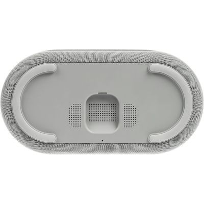 Колонка с часами и беспроводной зарядкой Veske ver.2, серая-5