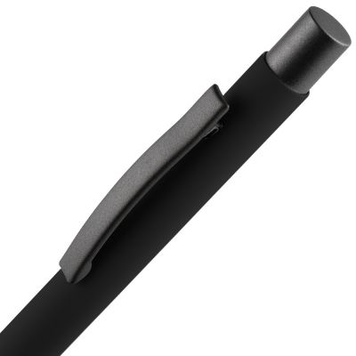 Ручка шариковая Atento Soft Touch, черная-3