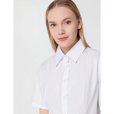 Рубашка женская с коротким рукавом Collar, белая-5