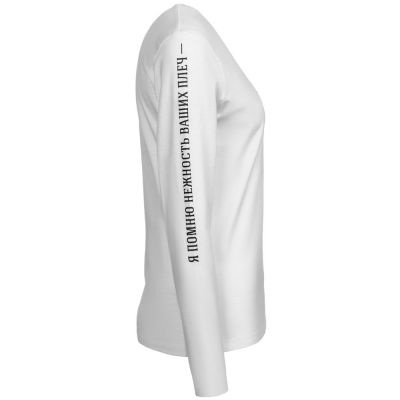 Футболка женская с длинным рукавом «Блок», белая-3