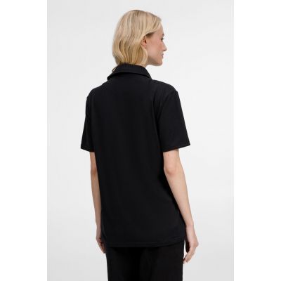 Рубашка поло унисекс Senti, черная-8